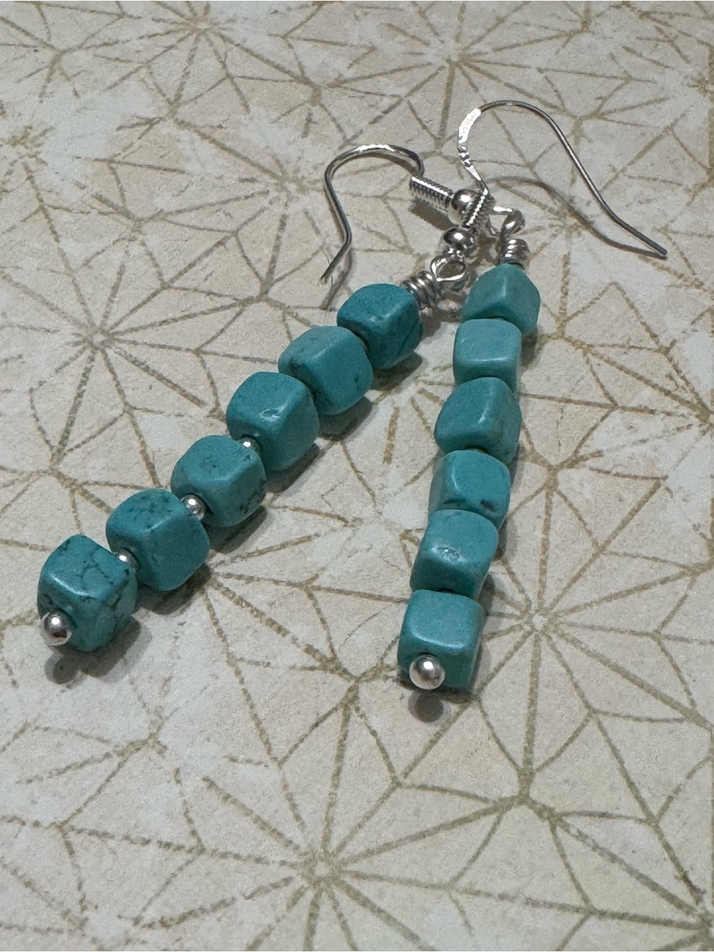BEADED TURQUOISE EARRINGS